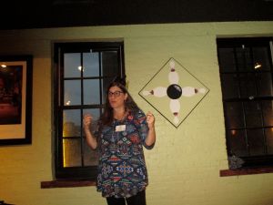 Anne Boles Levy, founder of the Cybils award, at the Cybils birthday party